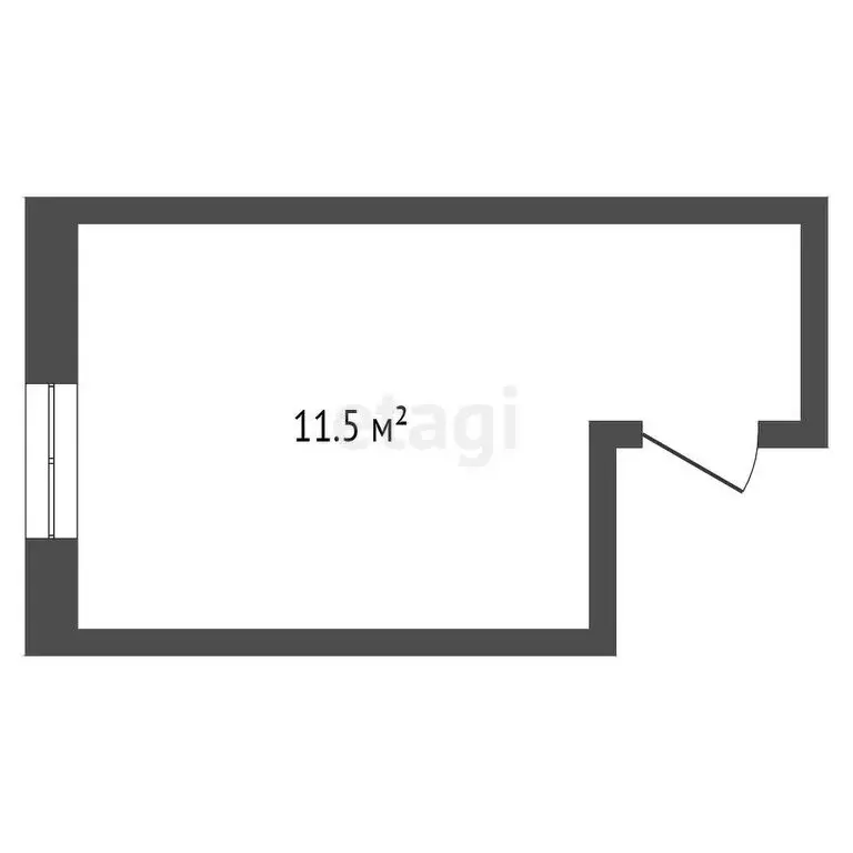 1-комнатная квартира: Абакан, Торговая улица, 4 (11.5 м) - Фото 0
