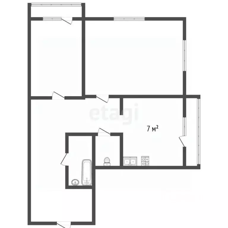 2-к кв. Санкт-Петербург ул. Маршала Казакова, 70к1 (46.2 м) - Фото 2