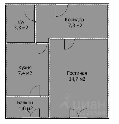 1-к кв. Башкортостан, Стерлитамак ул. Гоголя, 130А (33.2 м) - Фото 1