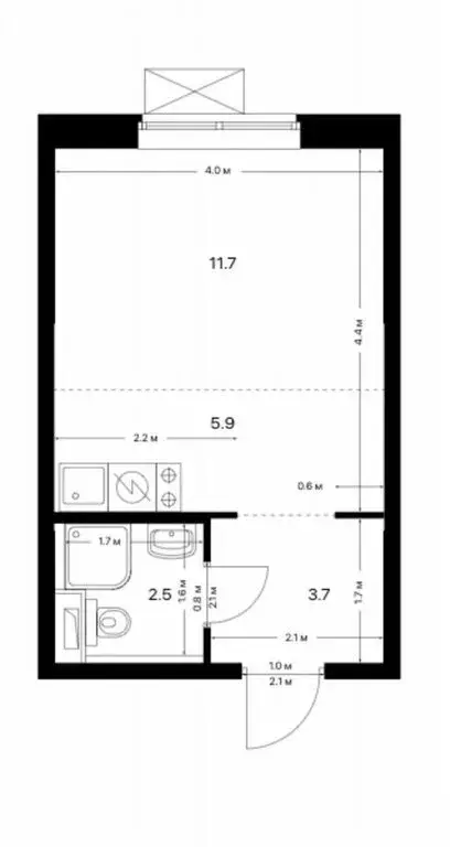 1-комнатная квартира: Москва, Варшавское шоссе, 284к3 (25 м) - Фото 1