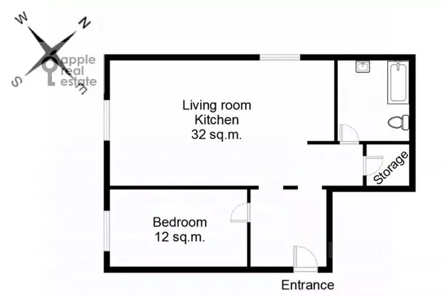 2-к кв. Москва Тверская ул., 8К2 (55.0 м) - Фото 1