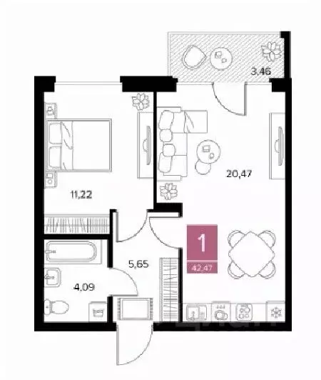1-к кв. Рязанская область, Рязанский район, Тюшевское с/пос, д. Хирино ... - Фото 1