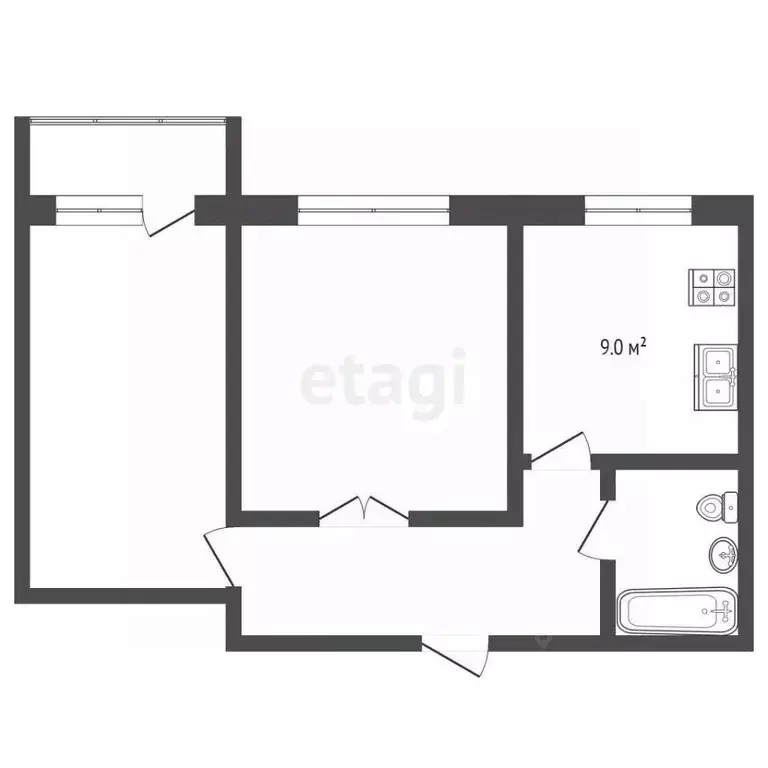 2-к кв. Коми, Усинск ул. Ленина, 9 (50.6 м) - Фото 1