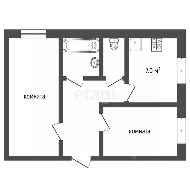 2-к кв. Ямало-Ненецкий АО, Муравленко ул. 70 лет Октября, 22 (51.1 м) - Фото 1