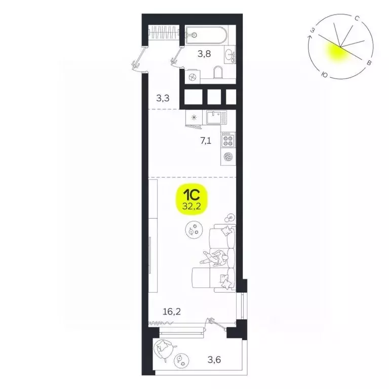 1-к кв. Свердловская область, Екатеринбург Южная Ботаника жилрайон, ... - Фото 1