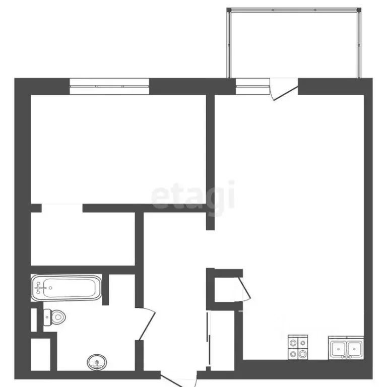 1-к кв. Тюменская область, Тюмень Профсоюзная ул., 63к1 (47.2 м) - Фото 2