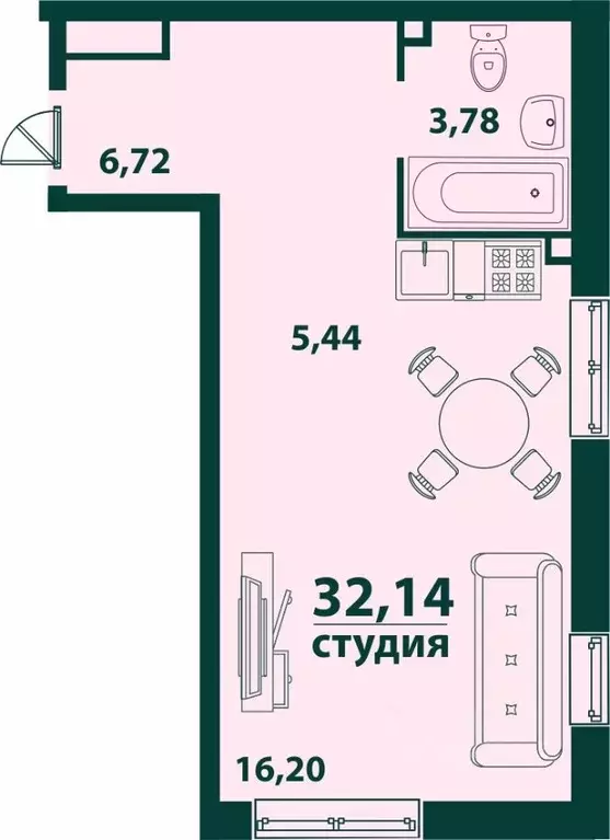1-к кв. Ульяновская область, Ульяновск 19-й мкр, Аквамарин-2 жилой ... - Фото 0