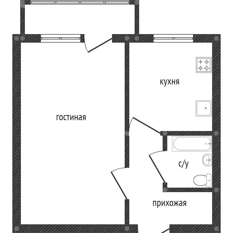 1-комнатная квартира: Омск, улица Конева, 32/2 (37.9 м) - Фото 0