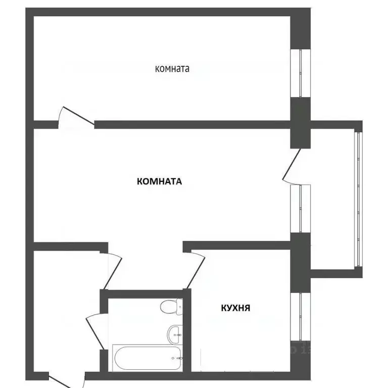 2-к кв. Курганская область, Курган ул. Карбышева, 58 (45.0 м) - Фото 2