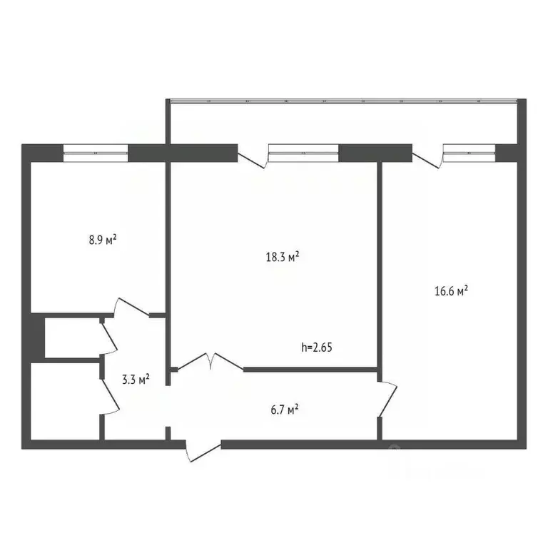 2-к кв. Красноярский край, Красноярск Северный мкр, ул. Урванцева, 2 ... - Фото 2