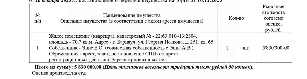 Свободной планировки кв. Алтайский край, Барнаул ул. Георгия Исакова, ... - Фото 1