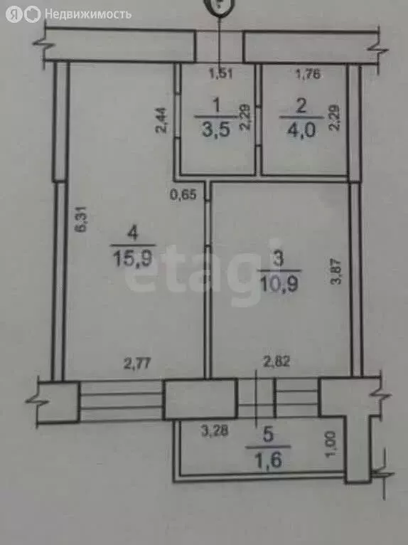2-комнатная квартира: Чита, Кабанская улица, 1А (39.3 м) - Фото 0