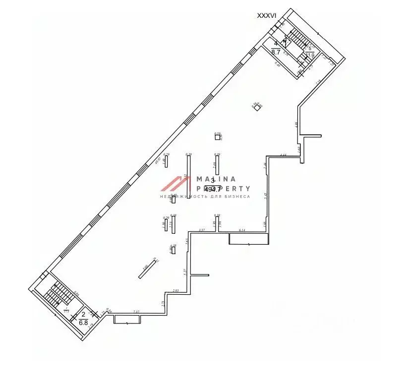 Торговая площадь в Москва Погонный проезд, 3Ас1 (515 м) - Фото 1