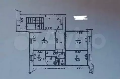 3-к. квартира, 70 м, 1/5 эт. - Фото 0