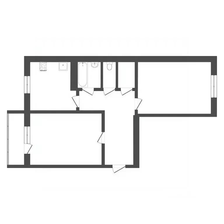 2-к кв. Тюменская область, Тюмень ул. Пермякова, 43 (48.0 м) - Фото 2