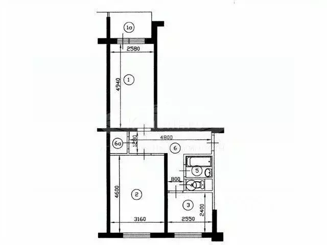 2-к кв. Москва Оборонная ул., 6 (45.3 м) - Фото 2