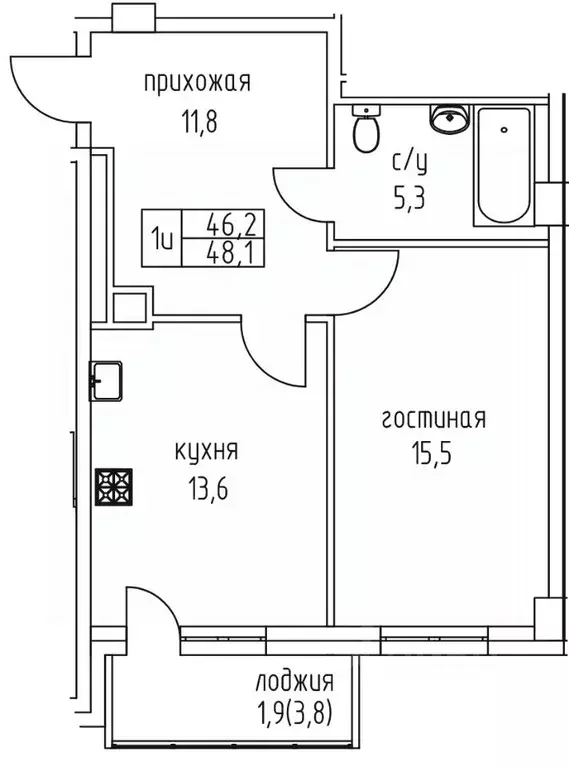 1-к кв. Саха (Якутия), Якутск просп. Михаила Николаева, 3/6 (48.1 м) - Фото 0