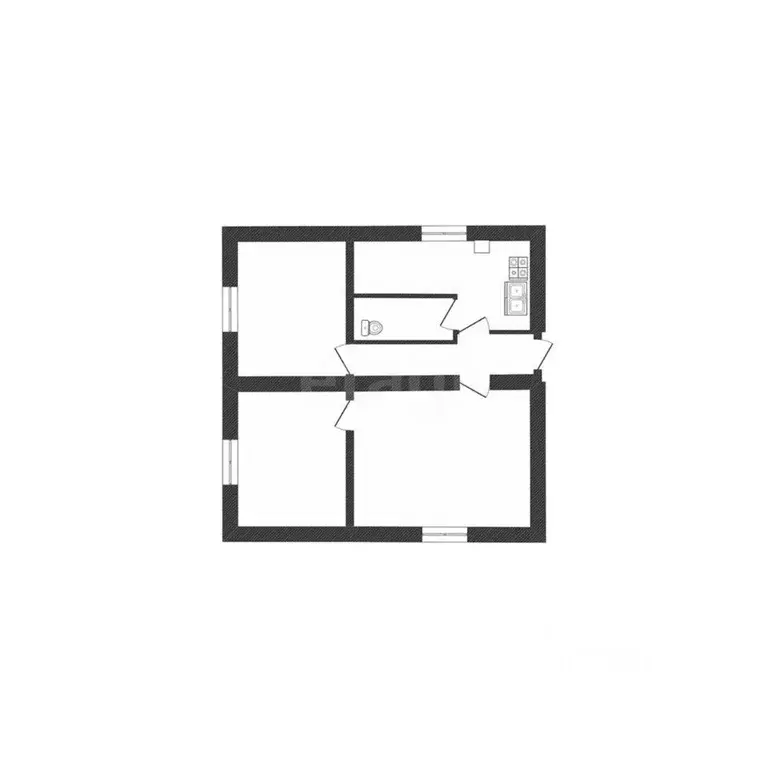 3-к кв. Смоленская область, Руднянский муниципальный округ, д. ... - Фото 2