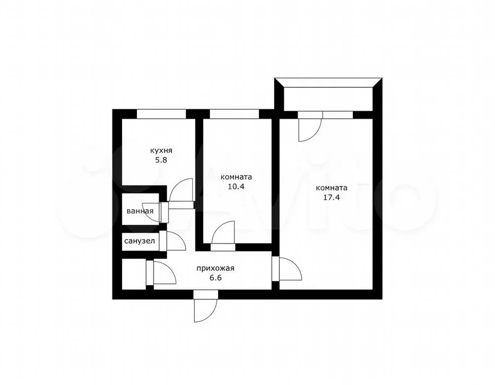 2-к. квартира, 49 м, 4/5 эт. - Фото 0