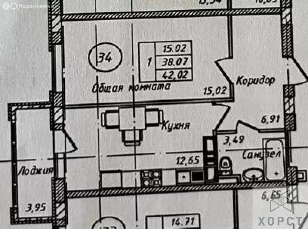 1-комнатная квартира: Ставрополь, улица Чапаева, 4/1Б (41.8 м) - Фото 0