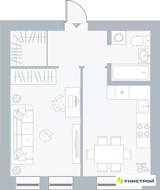 1-к кв. Пермский край, Пермь Рионская ул., 4А (37.13 м) - Фото 1