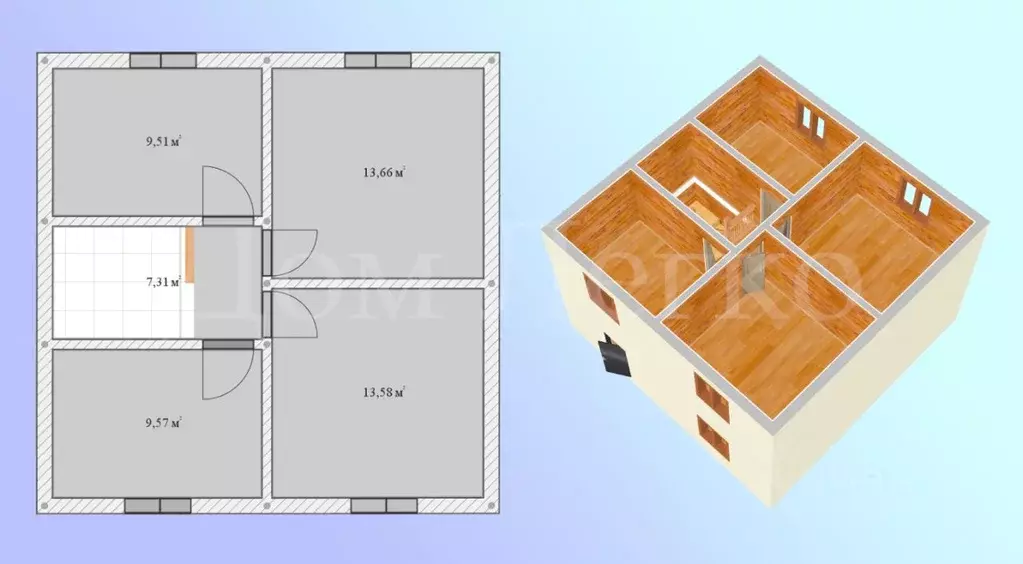 Дом в Ленинградская область, Приозерский район, Сосновское с/пос, д. ... - Фото 2