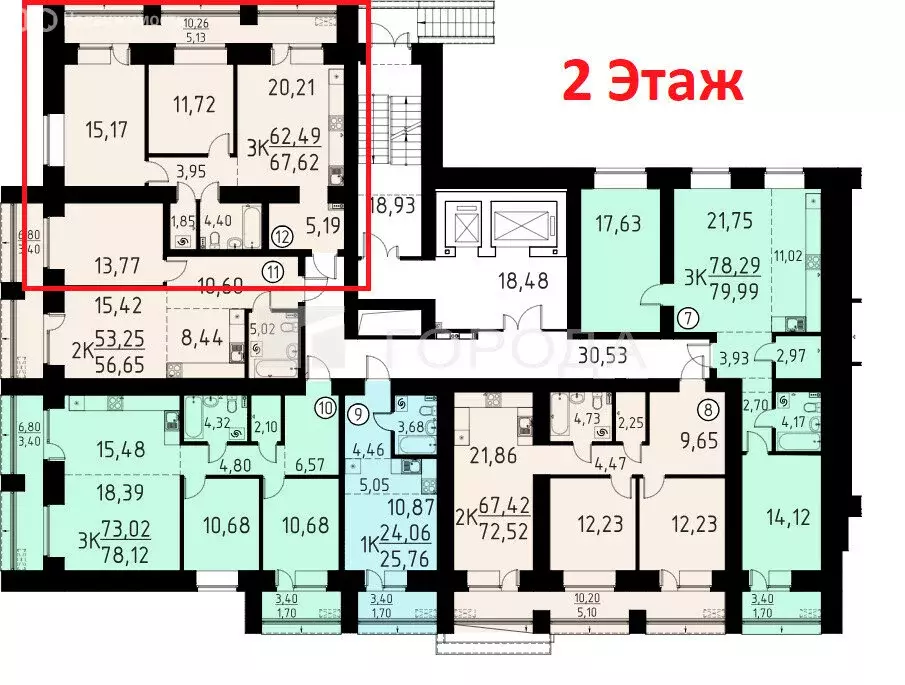 3-комнатная квартира: Кисловка, микрорайон Левобережный, улица Василия ... - Фото 1