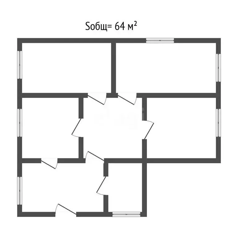 Дом в посёлок Нетьинка, Луговая улица (64 м) - Фото 1