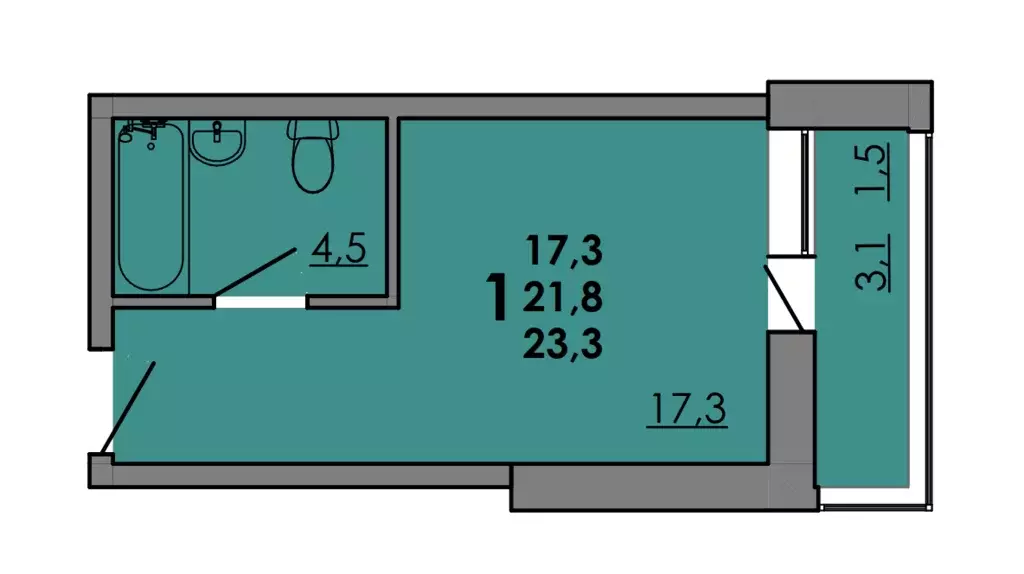 Продаётся квартира-студия, 23.3 м - Фото 0