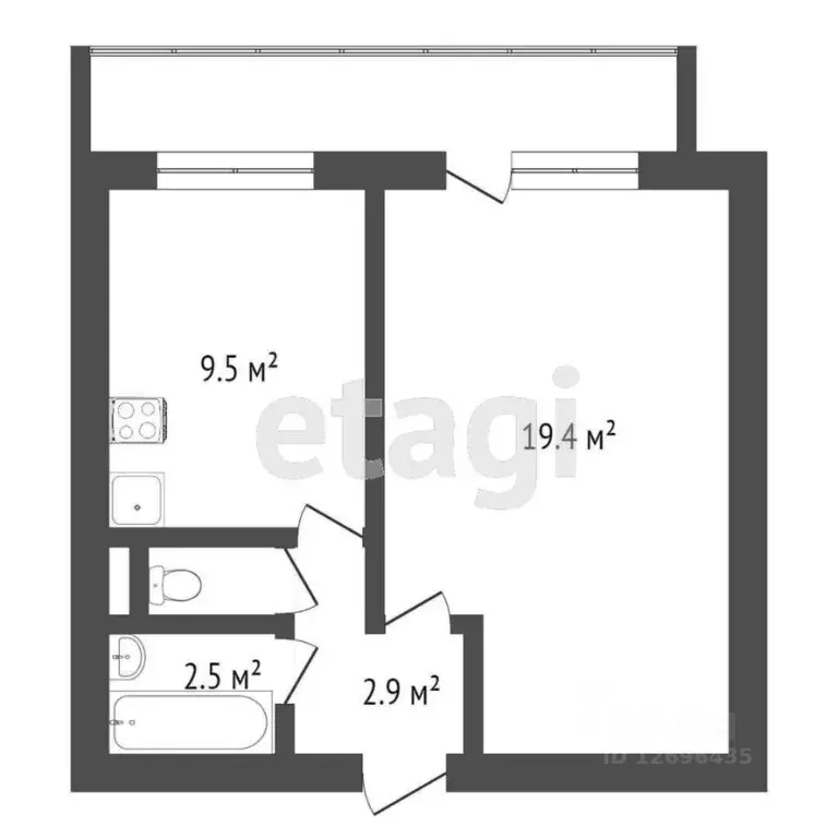 1-к кв. Москва Новогиреевская ул., 22 (34.4 м) - Фото 1