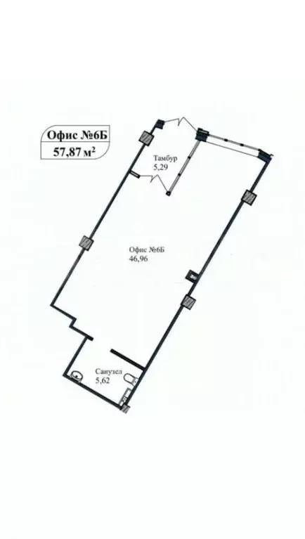 Помещение свободного назначения в Севастополь ул. Летчиков, 10 (58 м) - Фото 2