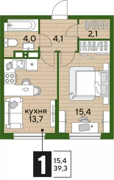 Квартира-студия: Краснодар, микрорайон Догма Парк, улица Марины ... - Фото 0