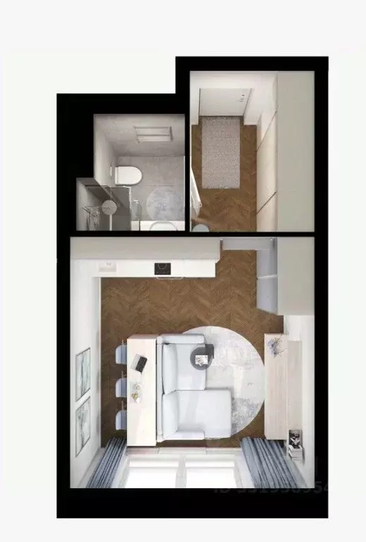 Студия Москва Кронштадтский бул., 9к1 (28.6 м) - Фото 2