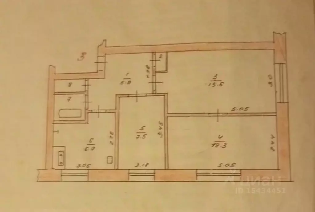 3-к кв. Псковская область, Бежаницкий муниципальный округ, Красный Луч ... - Фото 2