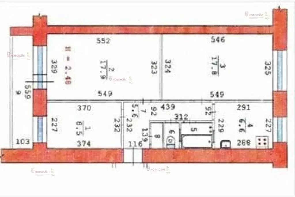 3-комнатная квартира: Екатеринбург, Боровая улица, 24 (60.3 м) - Фото 1