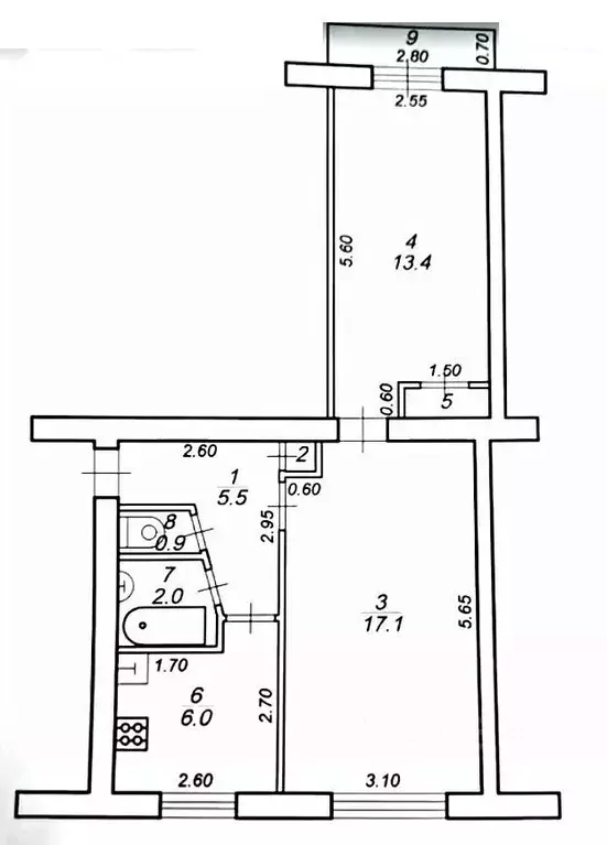 2-к кв. Тверская область, Торжок Вокзальная ул., 22 (42.0 м) - Фото 2