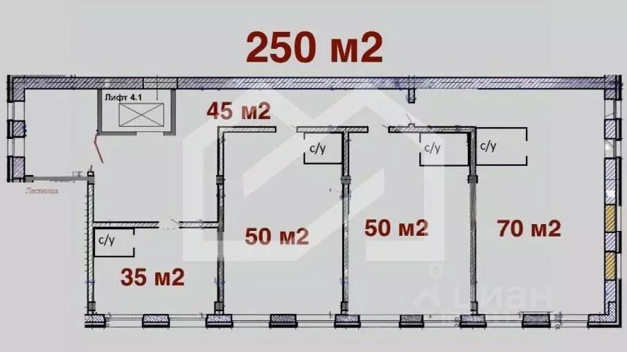 Офис в Москва ул. Фридриха Энгельса, 46С7 (575 м) - Фото 2