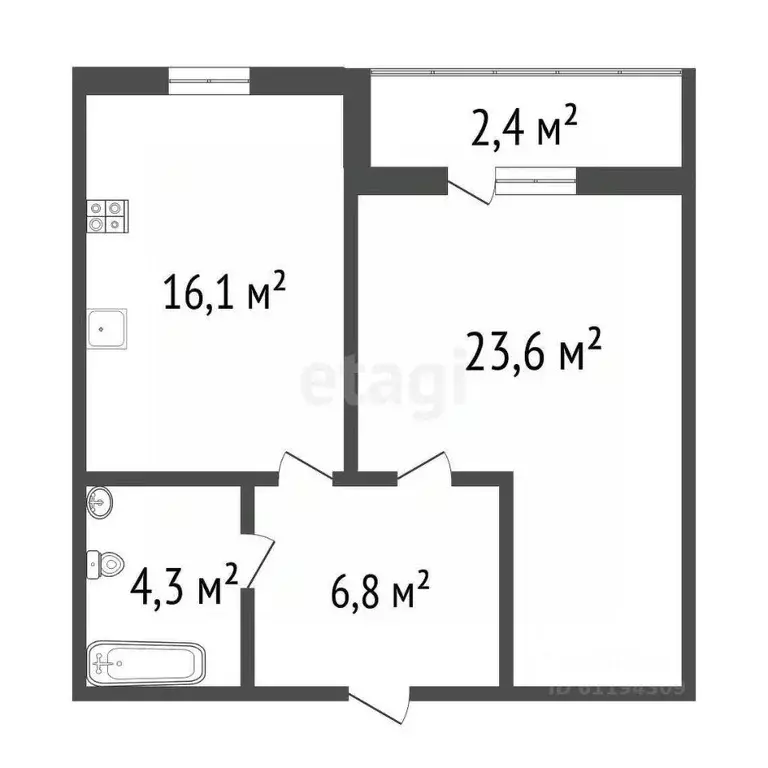 1-к кв. Мордовия, Саранск Республиканская ул., 49 (50.8 м) - Фото 1