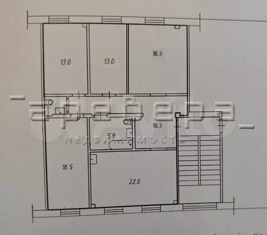 4-к. квартира, 106 м, 2/2 эт. - Фото 0
