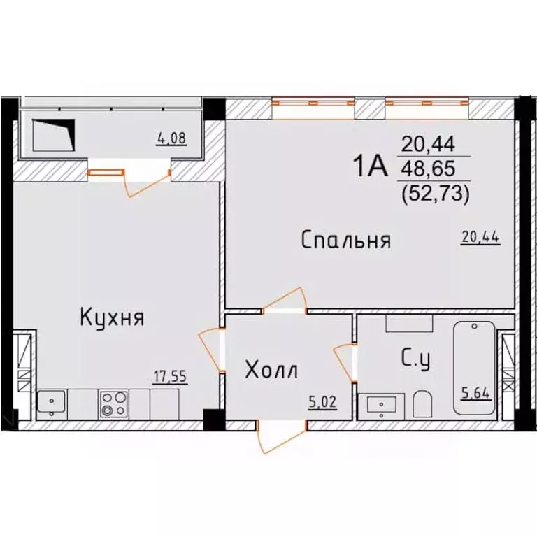 1-к кв. Дагестан, Дербент ул. Графа Воронцова, 78скА-2 (52.73 м) - Фото 0