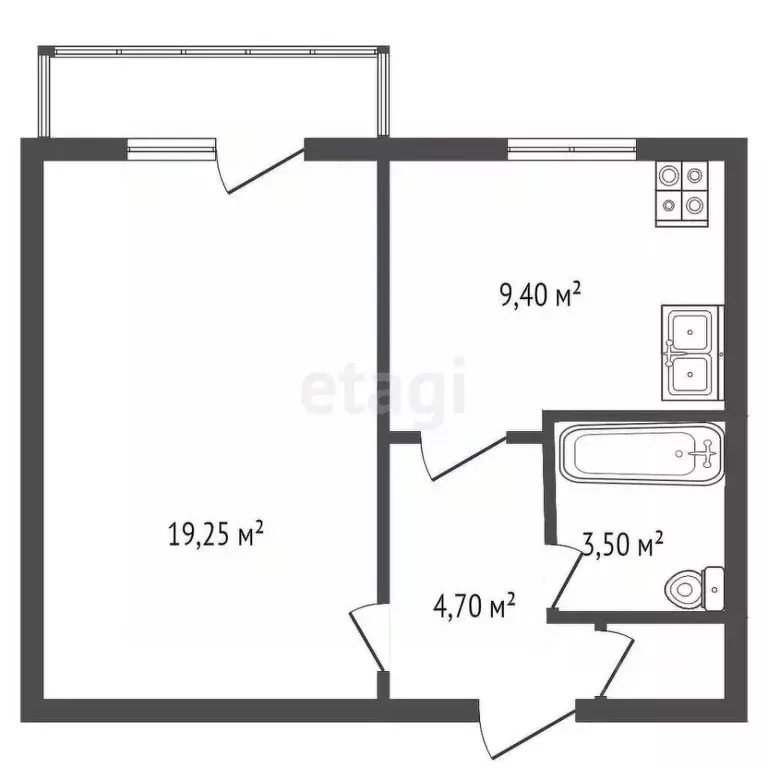 1-к кв. Владимирская область, Ковров ул. Лизы Чайкиной, 106 (39.6 м) - Фото 1