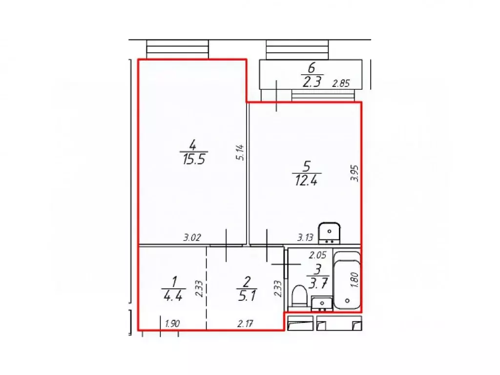 1-к кв. Москва Новоалексеевская ул., 16к2 (41.0 м) - Фото 2