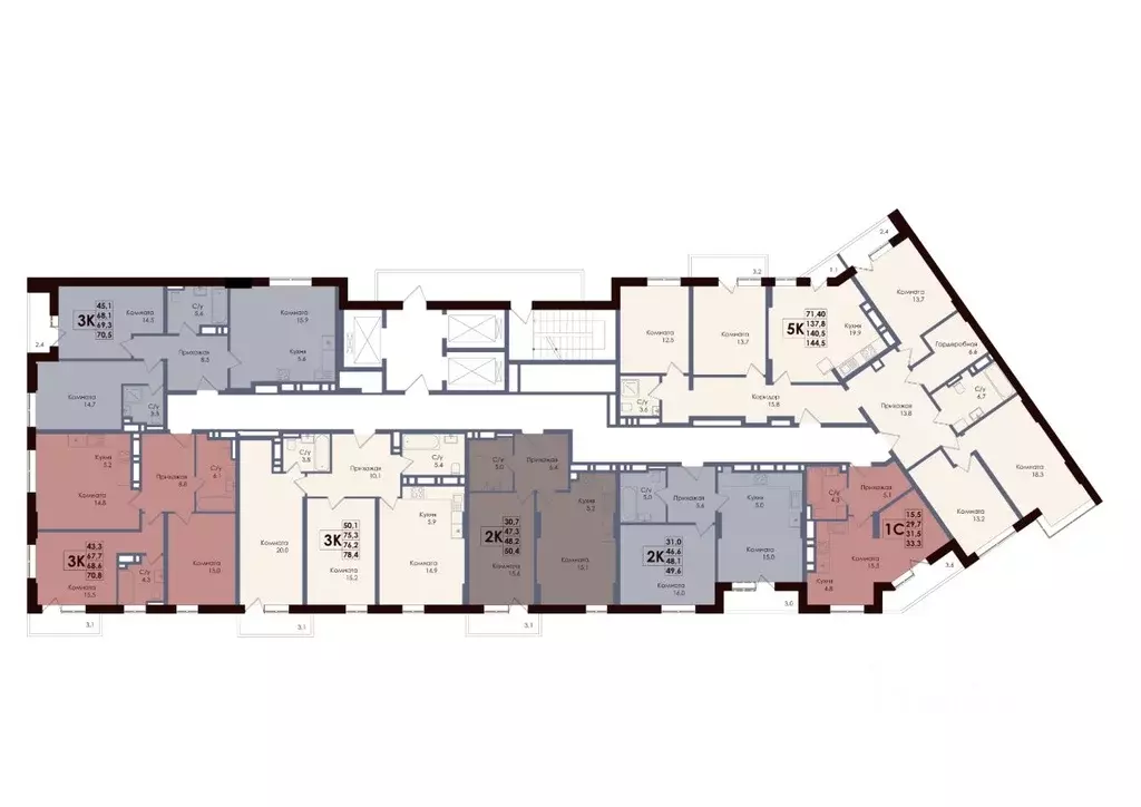 2-к кв. Ростовская область, Ростов-на-Дону просп. Стачки, 196 (48.1 м) - Фото 2