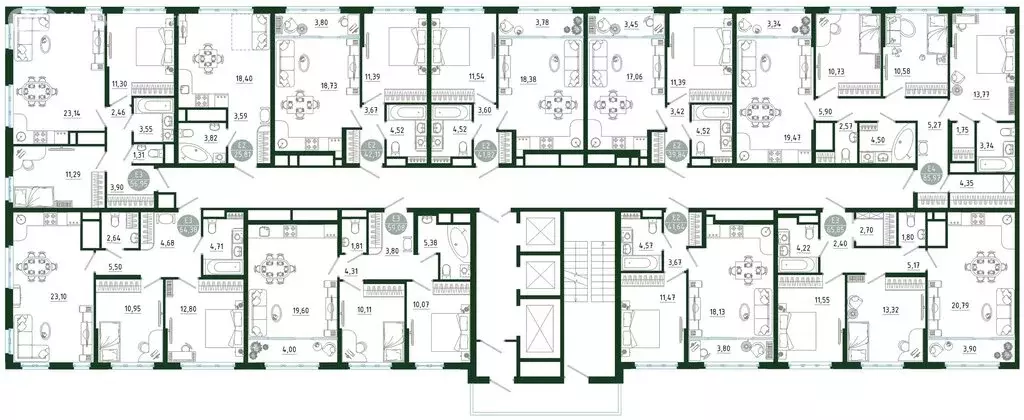 2-комнатная квартира: Тула, улица Генерала Маргелова, 9В (64.38 м) - Фото 2