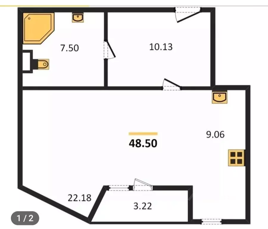 1-к кв. Татарстан, Казань Чистопольская ул., 88 (50.0 м) - Фото 1
