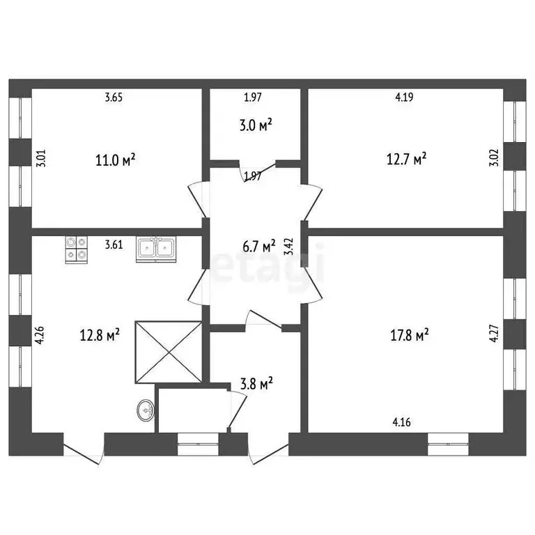 Дом в Архангельская область, Приморский муниципальный округ, деревня ... - Фото 1