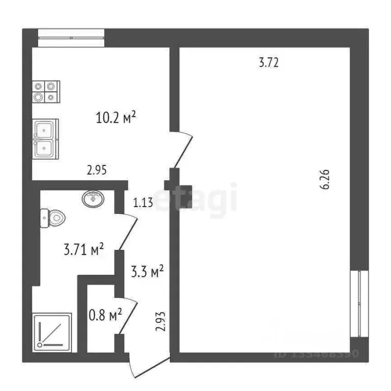 1-к кв. Крым, Ялта муниципальный округ, Восход пгт ул. Авроры, 60 ... - Фото 2
