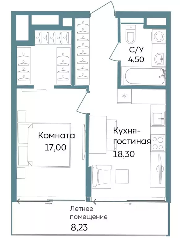 1-к кв. Крым, Саки ул. Морская (48.03 м) - Фото 1
