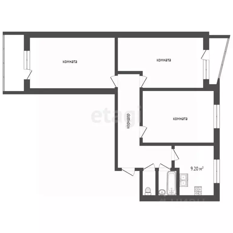 3-к кв. Москва Сумская ул., 6К1 (62.2 м) - Фото 1