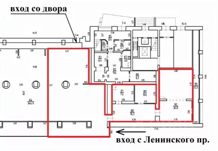 Торговая площадь в Санкт-Петербург Ленинский просп., 124 (164 м) - Фото 1